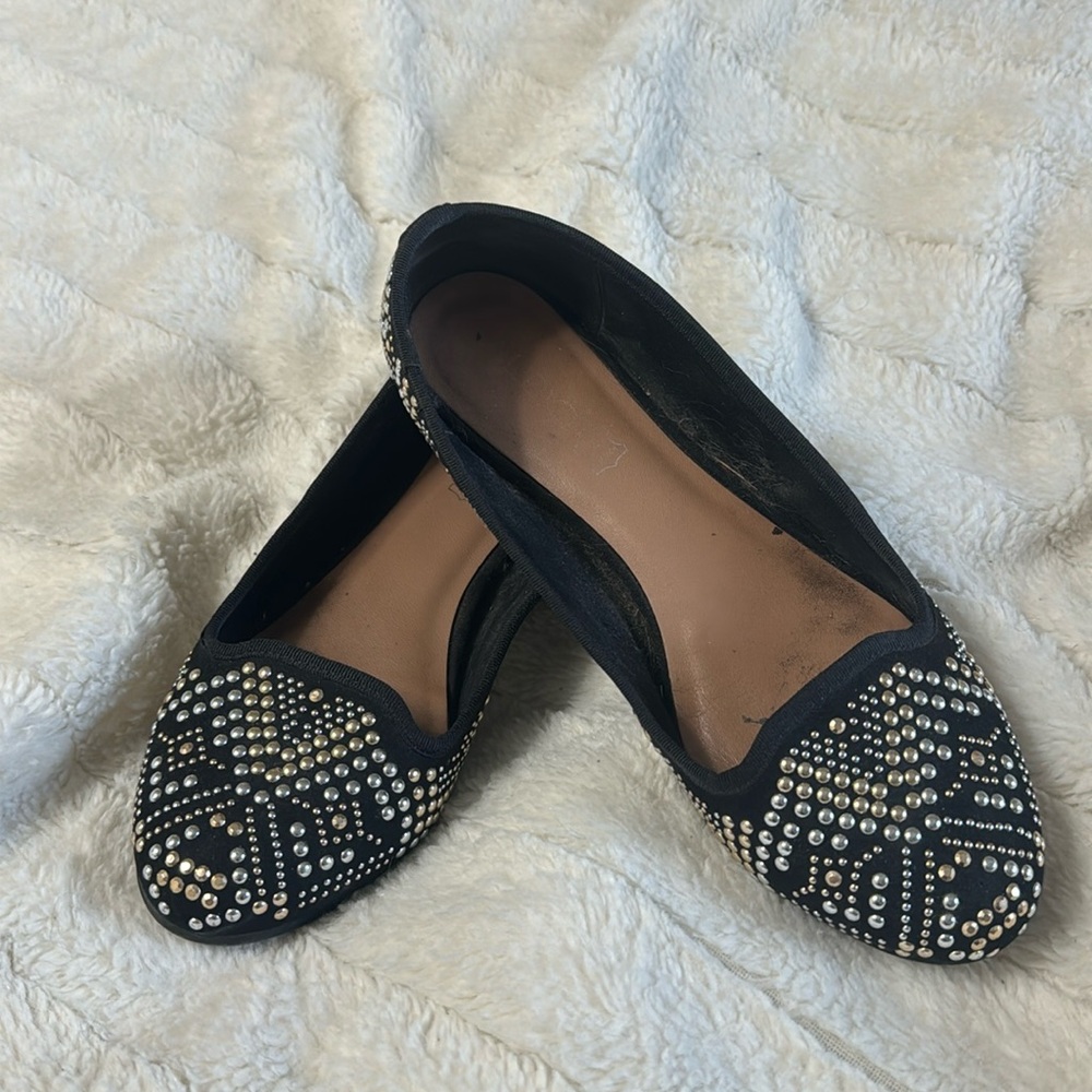 ALDO Ballet Flats with Silver and Gold studs